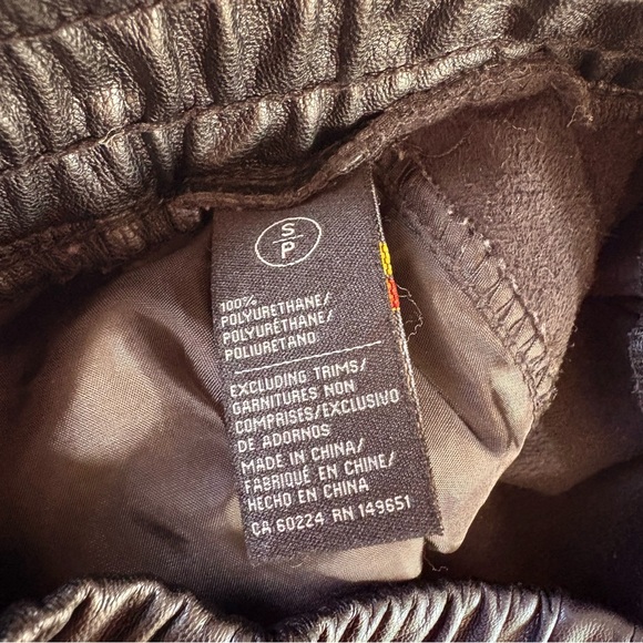 Joe’s Vegan Faux Leather High Rise Joggers Black‎ S Smoked Pants Grunge - Picture 7 of 11